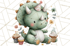Cute Summer Dinosaur Clipart Sweet Treat Dino PNG Product Image 3