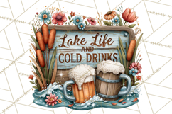 Lake Life Booze Clipart PNG Product Image 4