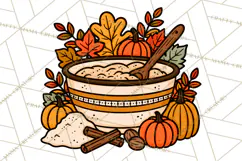 Cozy Fall Clipart PNG Autumn Harvest Illustrations Product Image 4