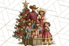 Western Christmas Clipart PNG, Cowboy Christmas, Rustic Product Image 4