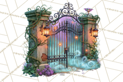 Halloween Graveyard Clipart PNG Product Image 4