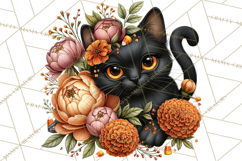 Halloween Floral Clipart PNG Spooky Flowers Images Product Image 5