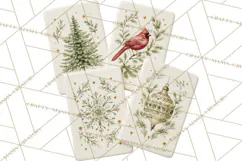 Christmas Mahjong Clipart, Holiday Mahjong Tiles PNG Product Image 5