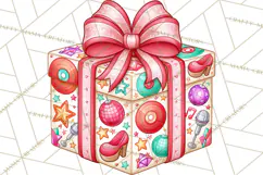 Multi Christmas Gifts Clipart PNG, Themed Wrapped Presents Product Image 5