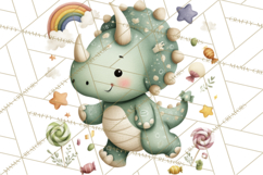 Cute Summer Dinosaur Clipart Sweet Treat Dino PNG Product Image 4