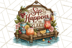 Lake Life Booze Clipart PNG Product Image 5