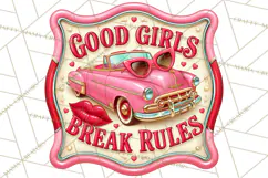Girl Power Retro Diner Sign PNG Clipart Product Image 5