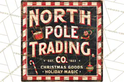 Vintage Christmas Signs Clipart PNG Product Image 5