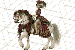 Christmas Circus Clipart, Vintage Christmas Circus PNG Product Image 5