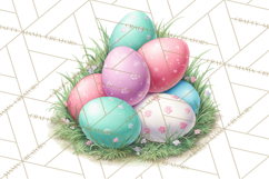 Easter Egg Hunt Clipart, Easter PNG, Sublimation Designs Product Image 4