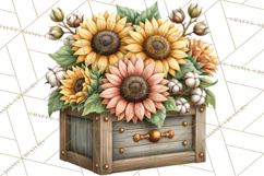 Inspirational Farmhouse Sunflower Clipart PNG Product Image 2
