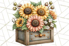 Inspirational Farmhouse Sunflower Clipart PNG Product Image 2