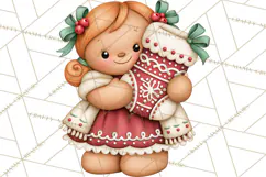 Downtown Gingerbread Town Characters Clipart PNG Product Image 2