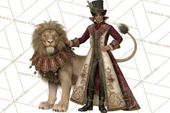 Christmas Circus Clipart, Vintage Christmas Circus PNG Product Image 2