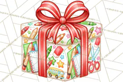 Multi Christmas Gifts Clipart PNG, Themed Wrapped Presents Product Image 2