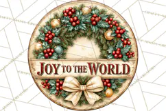 Mid Century Christmas Vintage Signs | Round Door Sign Design Product Image 2