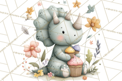 Cute Summer Dinosaur Clipart Sweet Treat Dino PNG Product Image 5