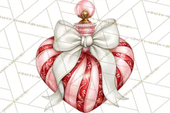 Peppermint Christmas Treasures Clipart PNG, Candy Cane Product Image 2