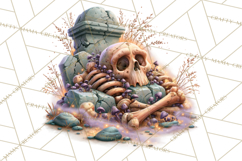 Halloween Graveyard Clipart PNG Product Image 3