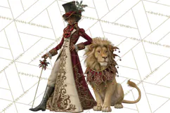 Christmas Circus Clipart, Vintage Christmas Circus PNG Product Image 3