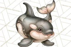 Ocean Animals Clipart Watercolor PNG, Sea Life Graphics Product Image 3