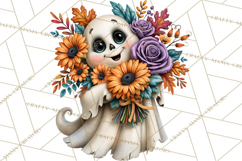 Halloween Floral Clipart PNG Spooky Flowers Images Product Image 3