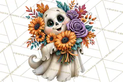 Halloween Floral Clipart PNG Spooky Flowers Images Product Image 3