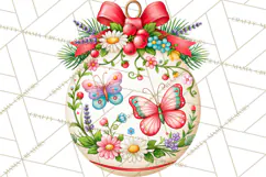 Multi Themed Christmas Ornament Clipart PNG Product Image 3