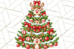 Multi Themed Christmas Trees Clipart PNG Product Image 3