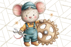 Mischievous Mouse Occupation Clipart PNG Product Image 2