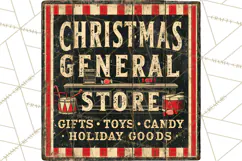 Vintage Christmas Signs Clipart PNG Product Image 3