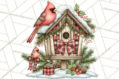 Buffalo Plaid Christmas PNG Clipart Product Image 3