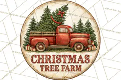 Mid Century Christmas Vintage Signs | Round Door Sign Design Product Image 4