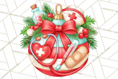 Multi Themed Christmas Ornament Clipart PNG Product Image 4