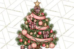 Buffalo Plaid Christmas PNG Clipart Product Image 4