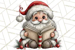 Santa Christmas Clipart, Cute Whimsical Santa PNG, Christmas Product Image 4