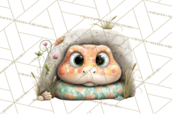 Cute Snake Clipart Pastel Reptile PNG Product Image 3