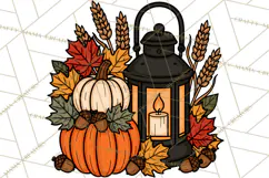 Cozy Fall Clipart PNG Autumn Harvest Illustrations Product Image 4