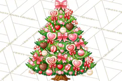 Multi Themed Christmas Trees Clipart PNG Product Image 4