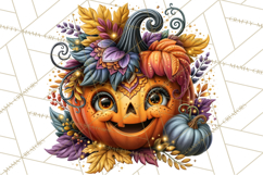 Halloween Floral Clipart PNG Spooky Flowers Images Product Image 4