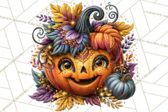 Halloween Floral Clipart PNG Spooky Flowers Images Product Image 4