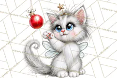 Christmas Cat Clipart PNG, Funny Kitten Christmas Product Image 4