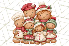 Downtown Gingerbread Town Characters Clipart PNG Product Image 4