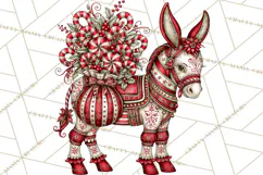 Whimsical Peppermint Animal PNG Christmas Clipart Product Image 4