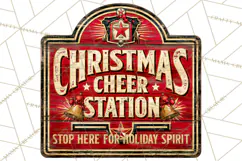 Vintage Christmas Signs Clipart PNG Product Image 5