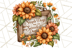 Inspirational Farmhouse Sunflower Clipart PNG Product Image 5