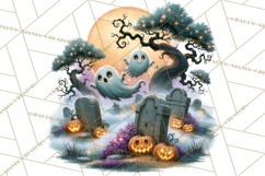 Halloween Graveyard Clipart PNG Product Image 5