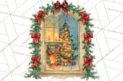 Christmas Through The Window PNG Clipart Product Image 2