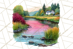 Watercolor Inspirational Landscape Backgrounds Product Image 4