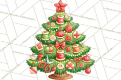 Multi Themed Christmas Trees Clipart PNG Product Image 5